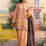 Stitched Embroidered Lawn Shirt+ Shalwar